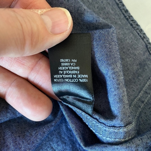 RW & Co. Tailored Fit Men's Patterned Button Up Long Sleeve Shirt Size XS - Picture 7 of 11